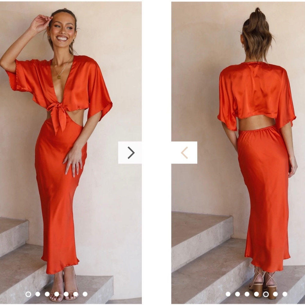 Billy j - Paisley Dress - Orange - Small